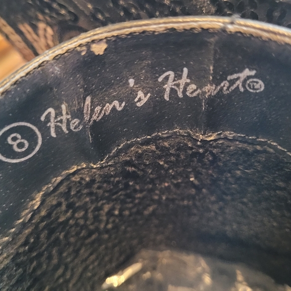 Black Sequin Western Cowgirl Heeled Booties - Picture 6 of 9